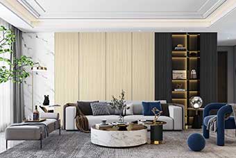 通化轻奢风格-客厅